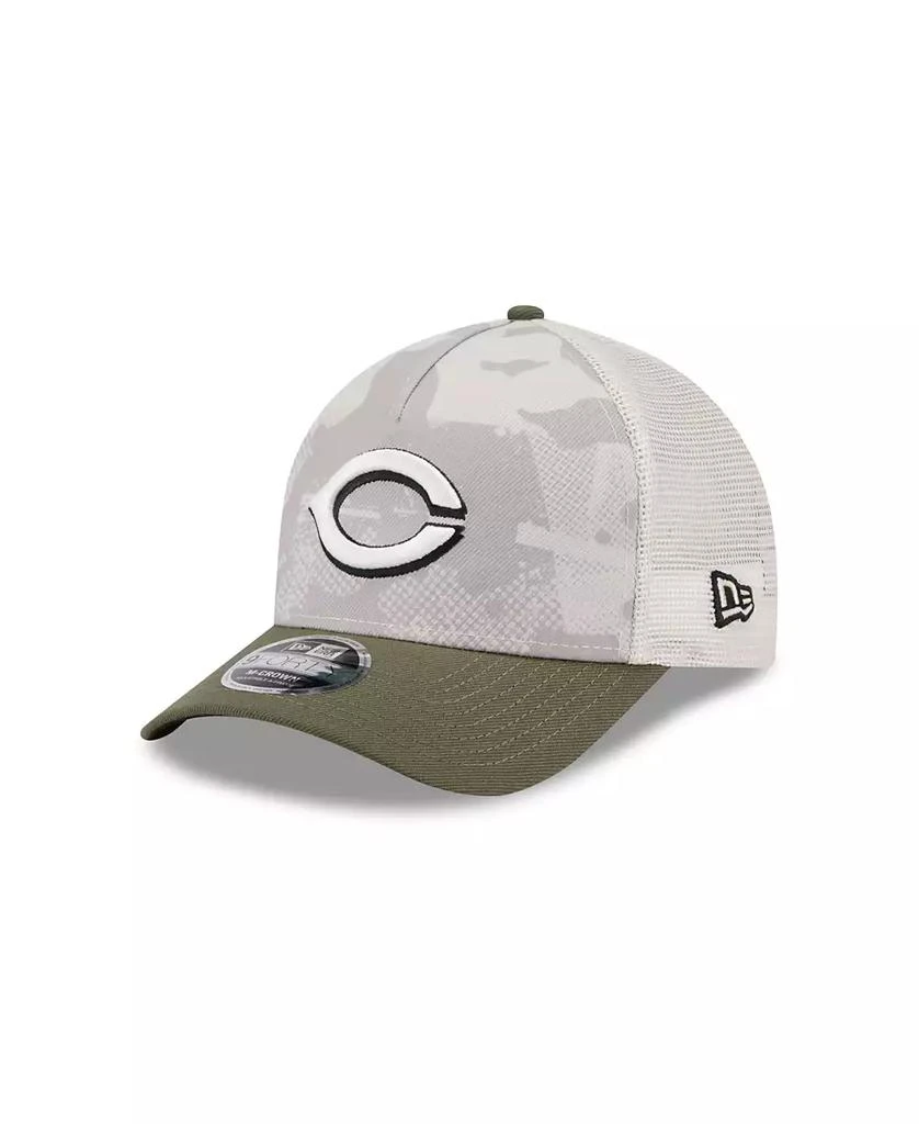 New Era Men's Light Beige/Olive Cincinnati Reds 2025 Armed Forces Day 9FORTY M-Crown A-Frame Adjustable Hat 1