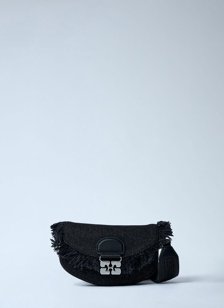 Ganni Mini Apo-G Denim Wallet On-Chain