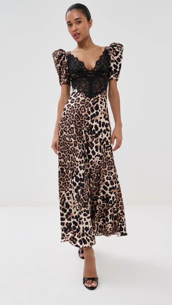 Rodarte Leopard Print Silk Satin Dress 4