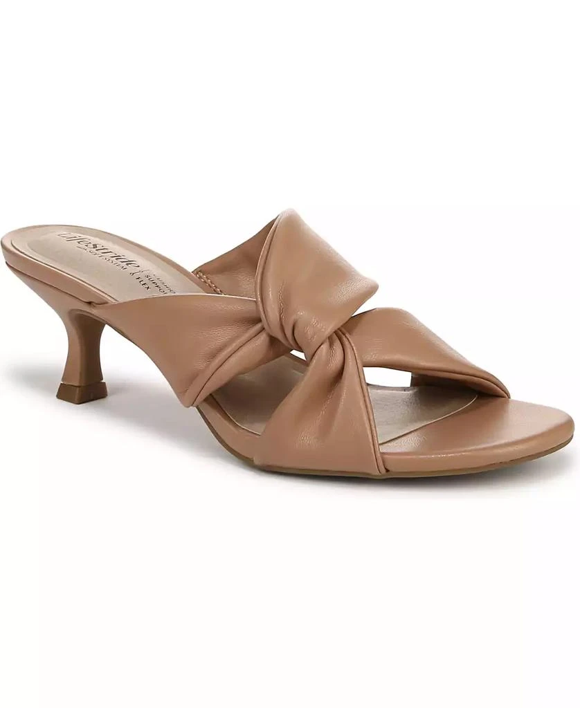 LifeStride Women's Nori Slide Kitten Heel Sandals