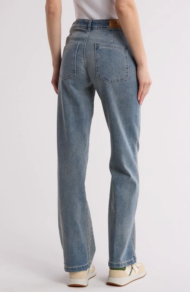 FLYING ANGEL High Waist Straight Leg Jeans 2