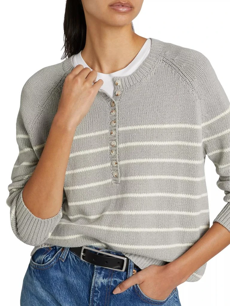 The Normal Brand Josefine Cotton Henley Sweater 6