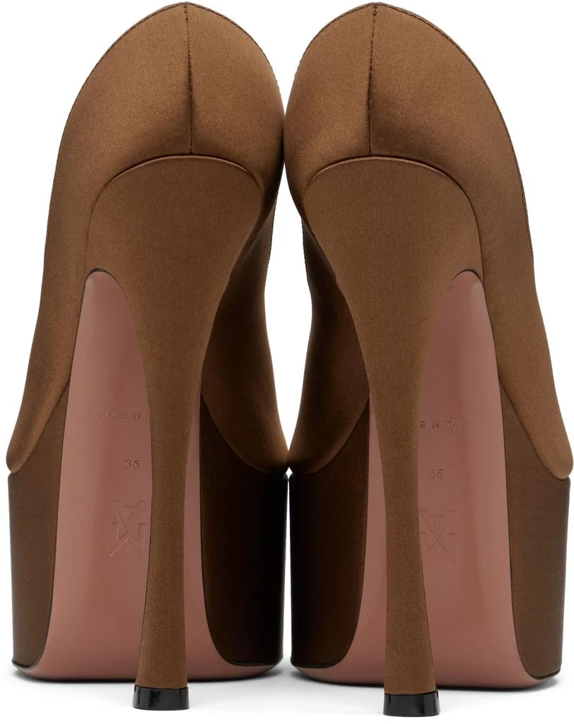 Amina Muaddi Brown Anok Plateau Heeled Sandals 2