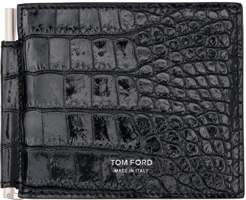 Tom Ford T Logo Plaque Tri-fold Wallet - Wallets - BeyondStyle