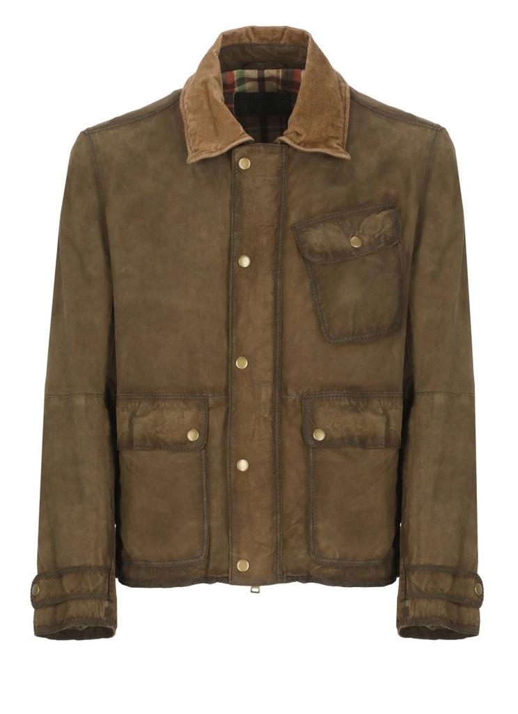 THE JACK LEATHERS Green Cesare Leather Jacket