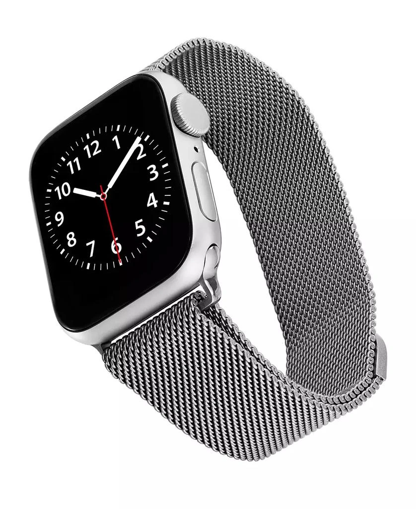 WITHit Silver-Tone Stainless Steel Mesh Band designed for Apple Watch® 42mm (Series 10) & 38/40/41mm 1