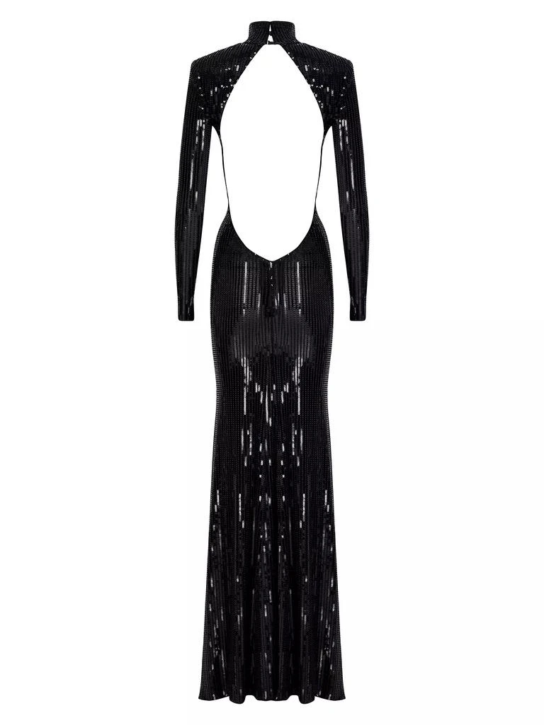 The New Arrivals Ilkyaz Ozel Donyale Sequined Backless Dress 2