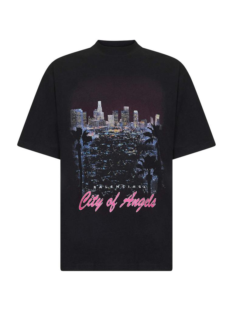 Shop Balenciaga Tbilisi Long-Sleeved Large Fit T-Shirt on Sale at