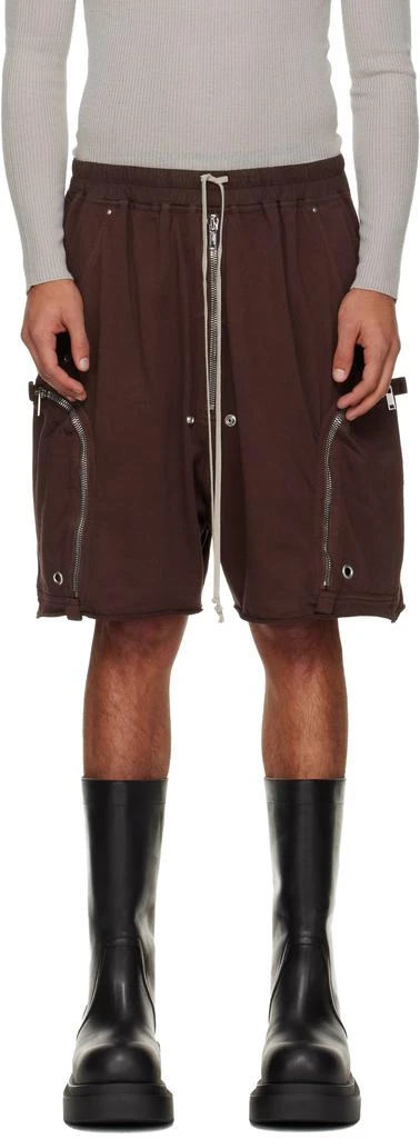 Rick Owens Burgundy Concordians Bauhaus Shorts 1