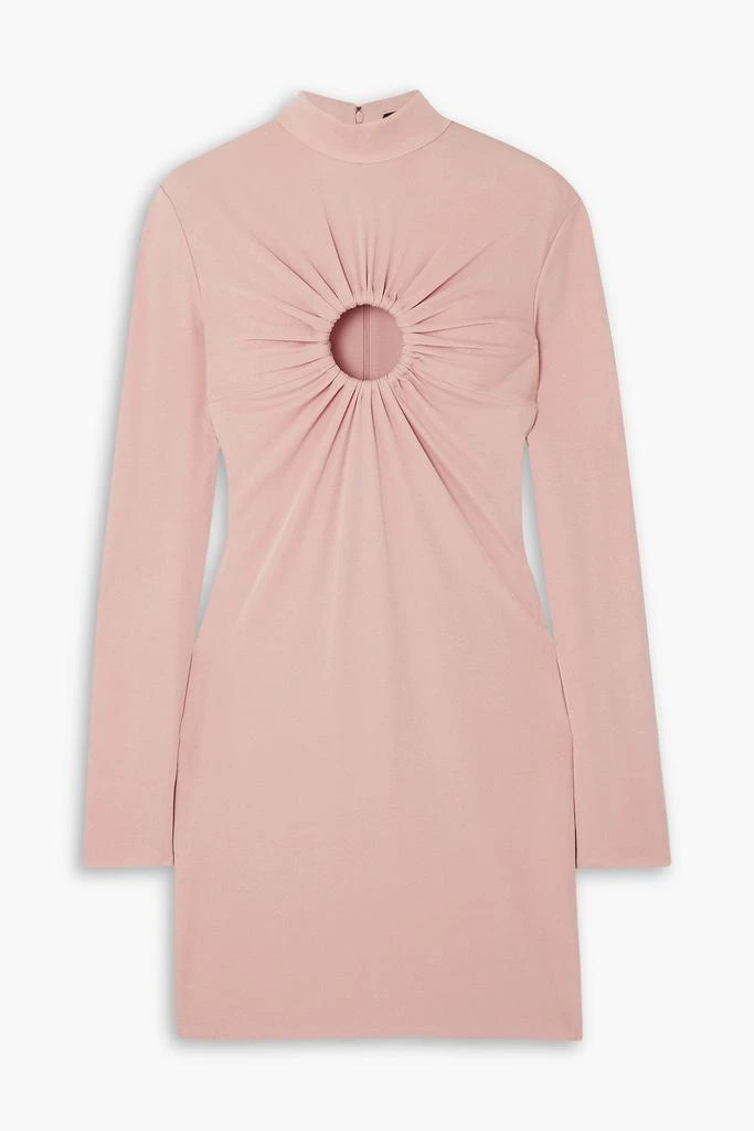 outnet pink dress Cutout stretch-crepe mini dress