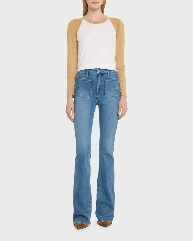 VERONICA BEARD Beverly Skinny Flare Patch Pocket Jeans 3