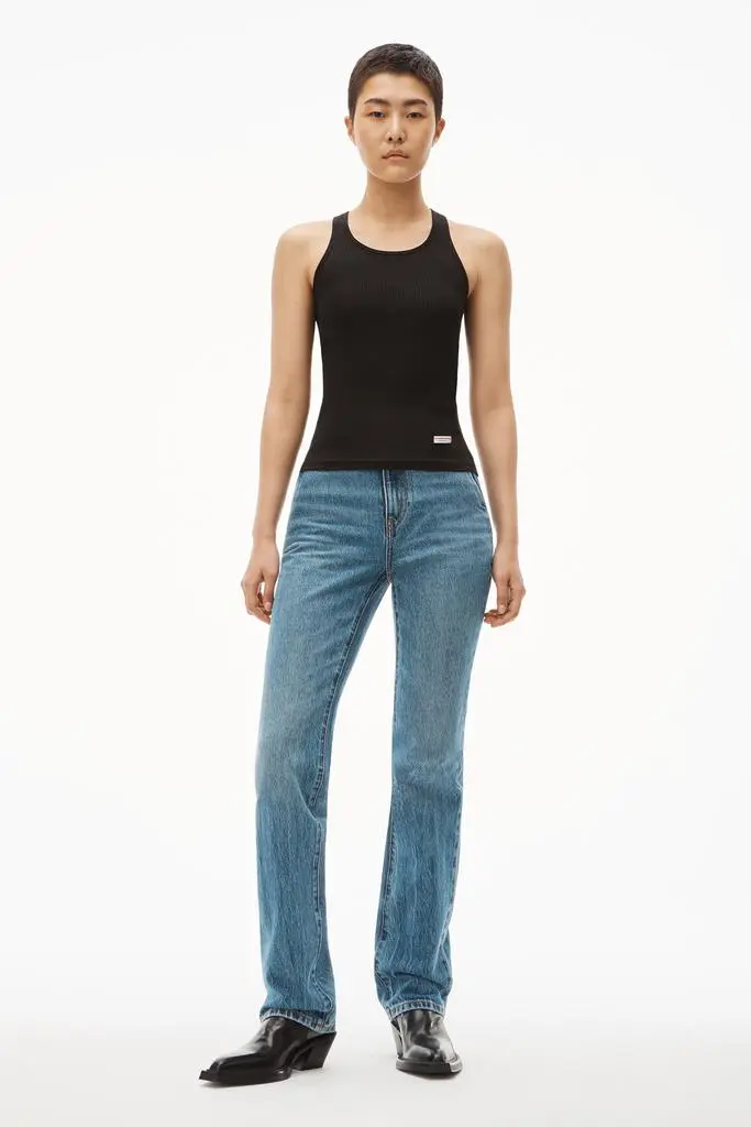 Alexander Wang Racerback Tank in Ribbed Cotton Jersey 5