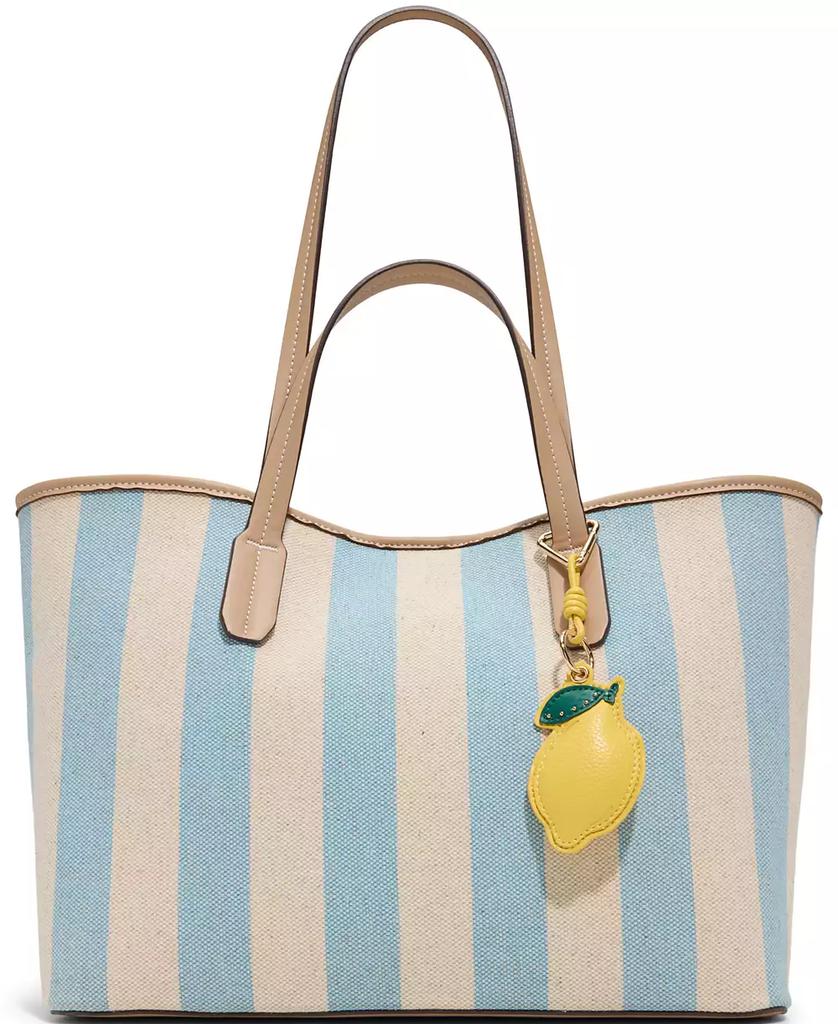トートバッグ STAUD Mini Shirley Bag - Staud - Leather - Blue Blue & White Mini Shirley Bag by Staud on Sale