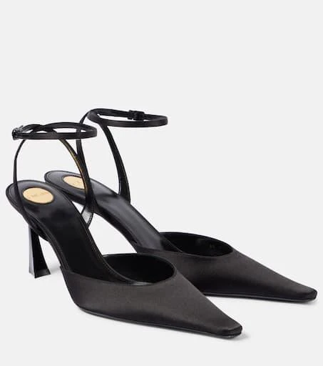 Yves Saint Laurent Aimée 75 satin slingback pumps 1