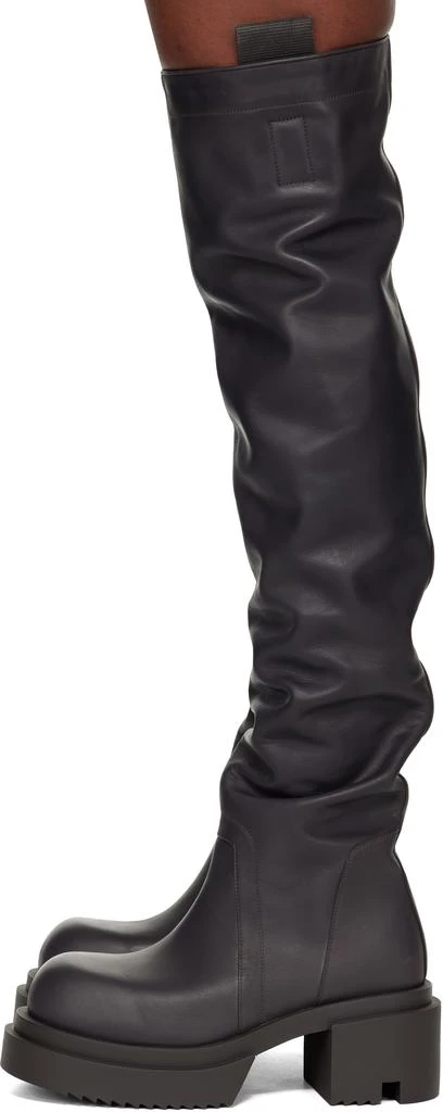 Rick Owens Gray Concordians Wader Bodun Tall Boots 3