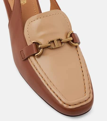 Tod's 35 leather slingback pumps 6