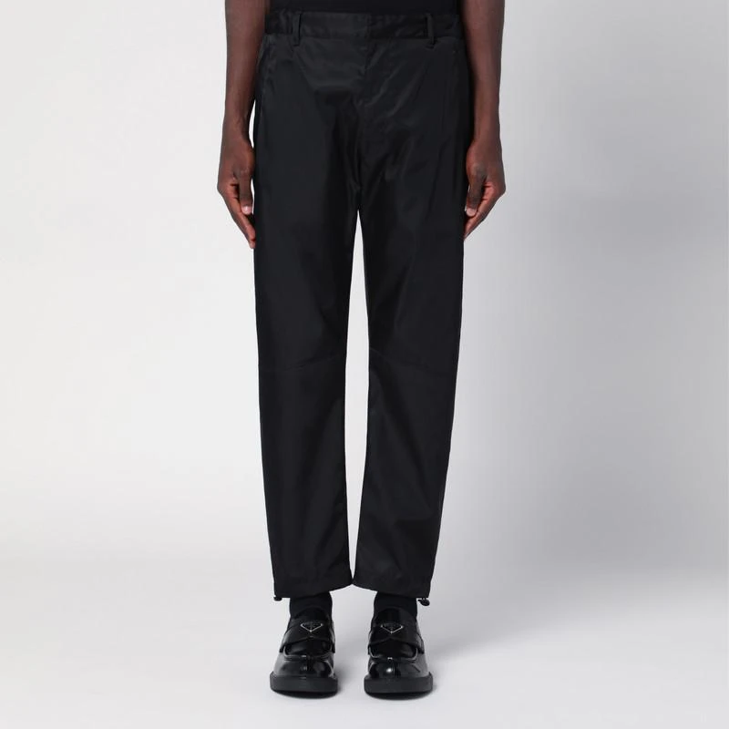 Prada Black Re-Nylon pants with logo 1