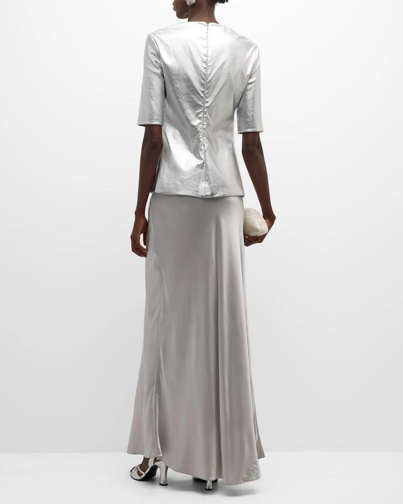 ROSETTA GETTY Leather Fitted T-Shirt 6