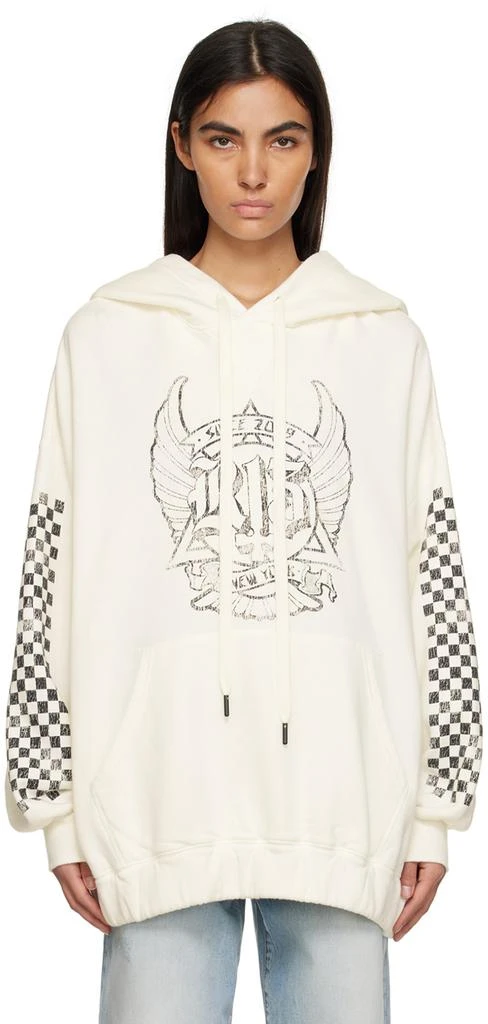 R13 White Jumbo Skate Hoodie 1