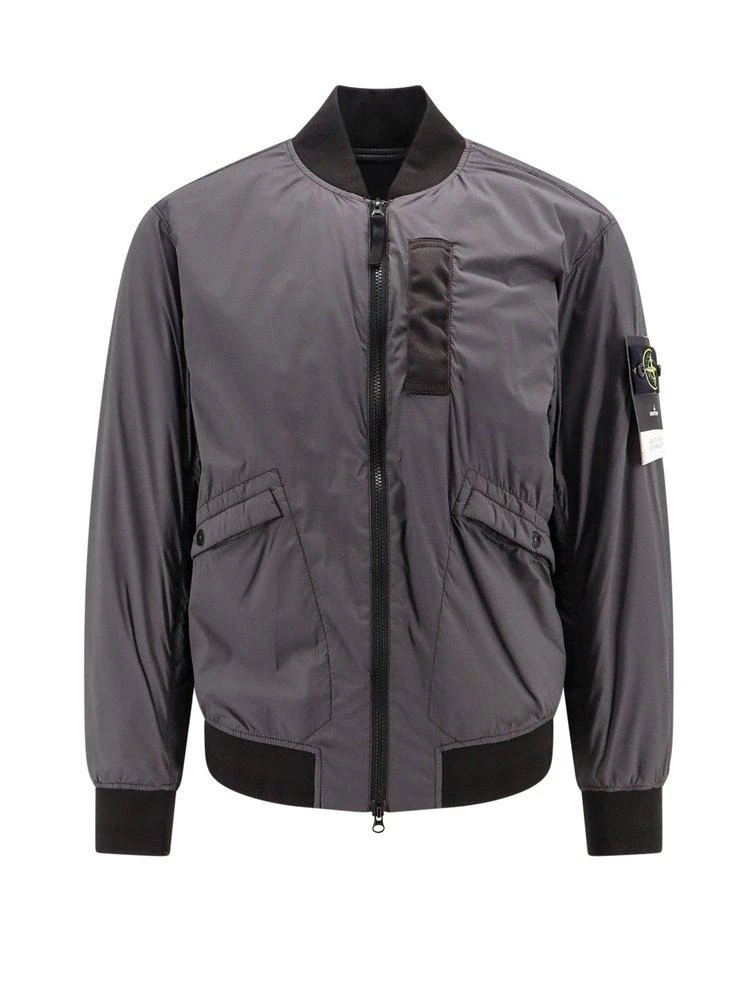 Stone Island Stone Island Logo Patch Zip-Up Bomber Jacket 1