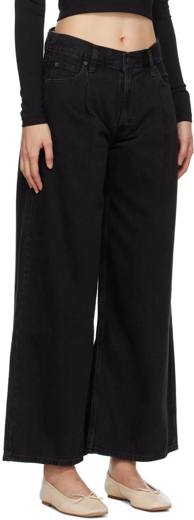 Levi's Black Baggy Dad Wide Leg Jeans 2