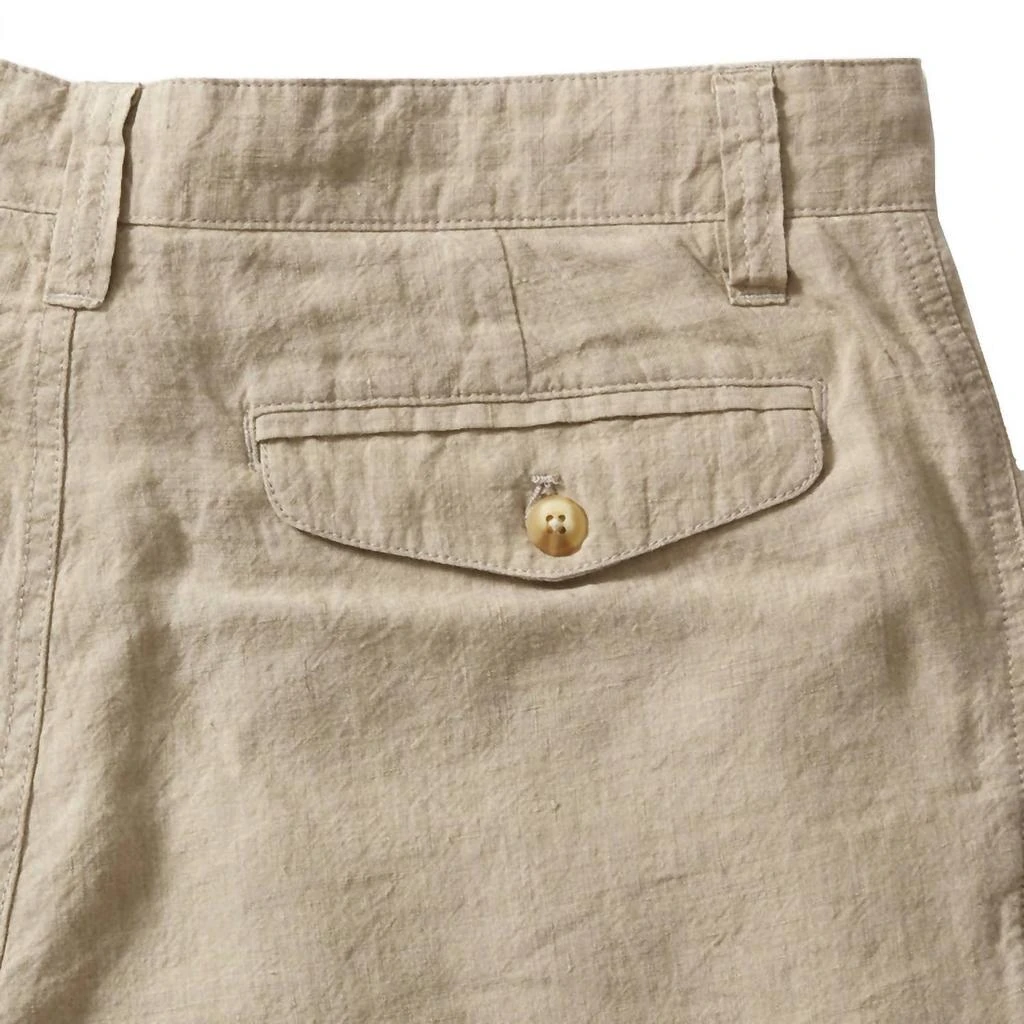 Grayers Men Aventura Washed Linen Shorts In Safari 4