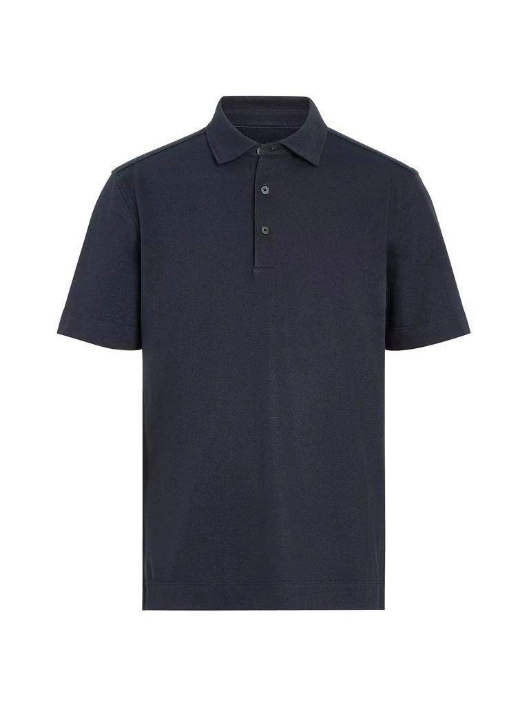 Zegna Cotton and Silk Polo Shirt 1