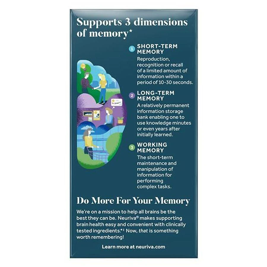 Neuriva Memory 3D Brain Supplement - Decaffeinated Nootropic Capsules 3