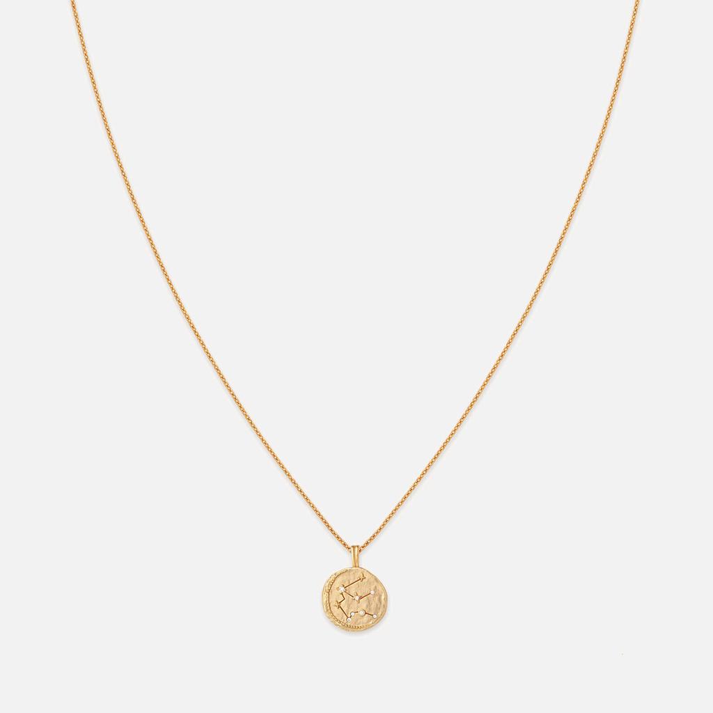 ASTRID & MIYU Astrid & Miyu Aquarius Zodiac 18-Karat Plated Recycled Sterling Silver Necklace