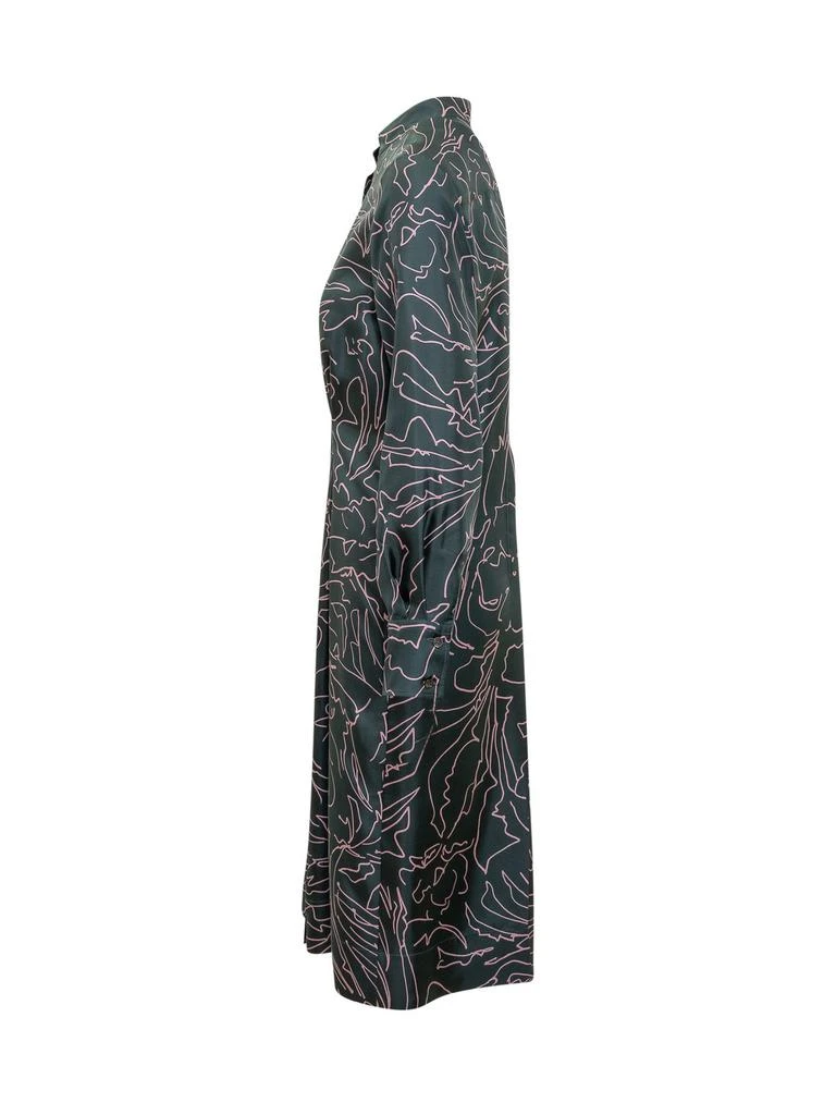 Salvatore Ferragamo Ferragamo Abstract-Printed Belted Shirt Dress 3