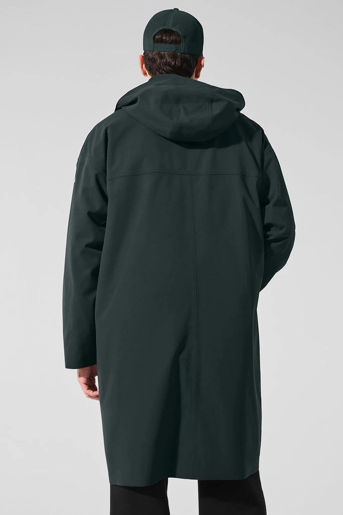 Alo Rain Or Shine Long Coat - Charcoal Green 3
