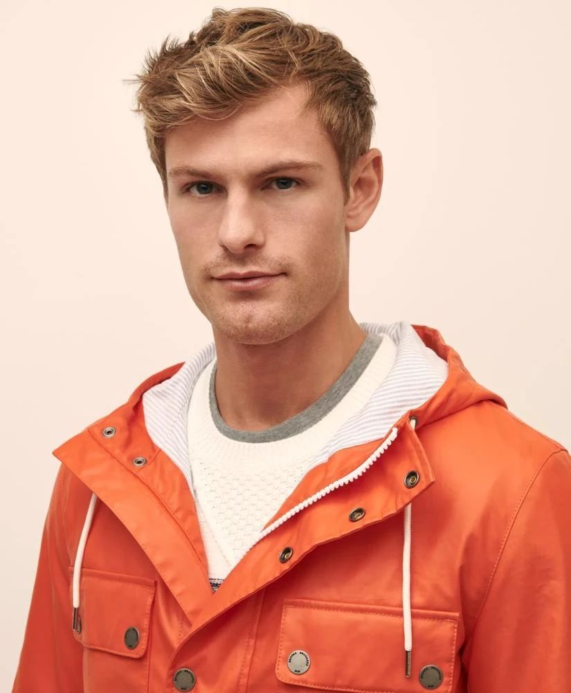 Brooks Brothers Rubberized Hooded Raincoat 4