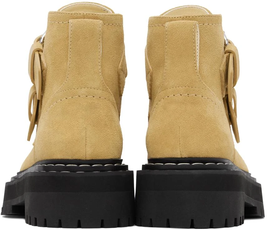 Proenza Schouler Beige Lug Sole Buckle Boots 2