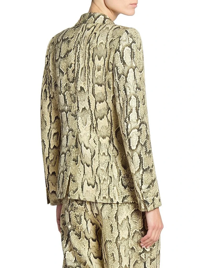 Dries Van Noten Snakeskin Print Double-Breasted Button-Front Jacket 5