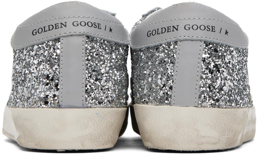 Golden Goose SSENSE Exclusive Silver Super-Star Classic Sneakers