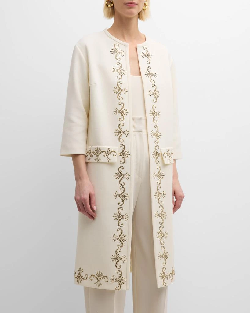 Libertine Eisenhower Embellished Open Duster Coat 2