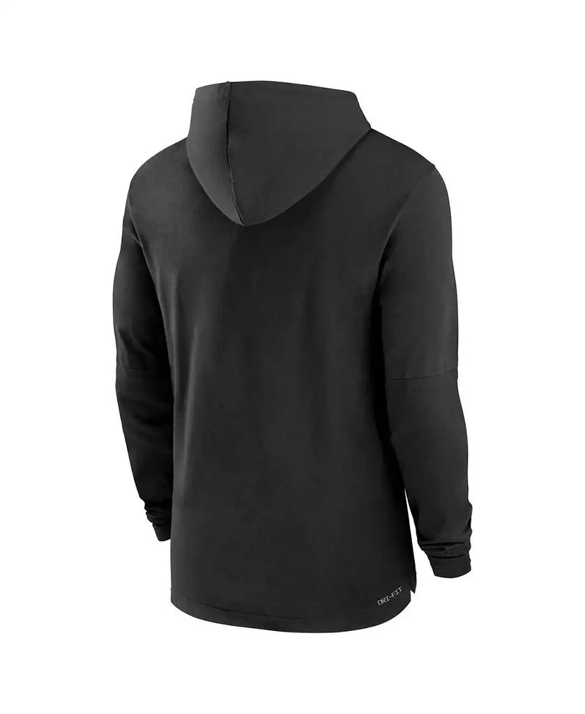 NIKE Men's Black Michigan State Spartans Sideline Hoodie Performance Long Sleeve T-Shirt 2