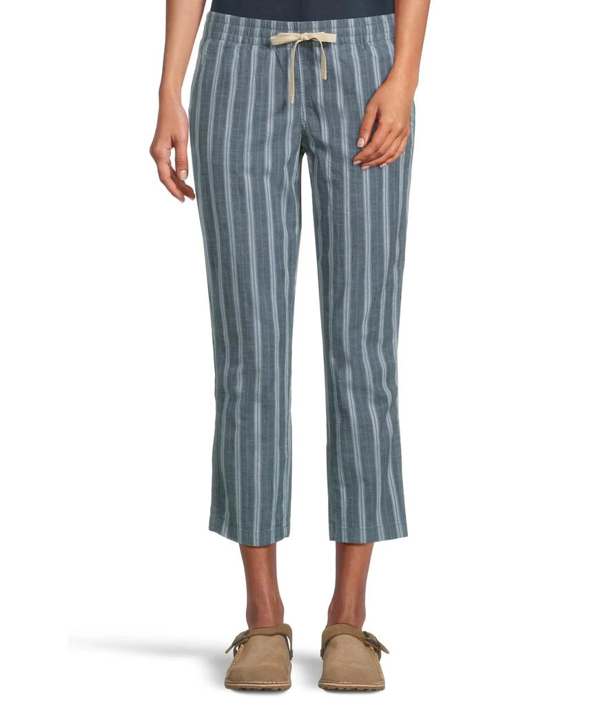 L.L.BEAN Lakewashed Chino Pull-On Chambray Pants Ankle 1