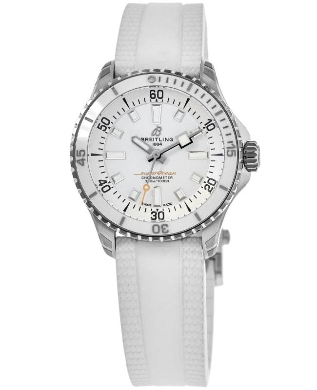 BREITLING Breitling Superocean Automatic 36 White Dial Rubber Strap Women's Watch A17377211A1S1 1