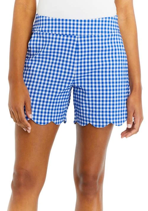 Crown & Ivy™ Ivy Womens Scalloped Millennium Printed Shorts 1