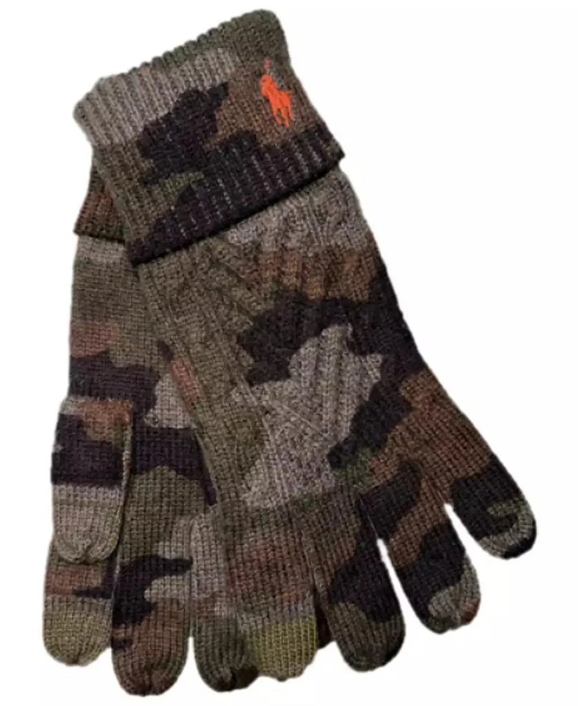 Ralph Lauren Men's Camo Cable Touch Glove 1