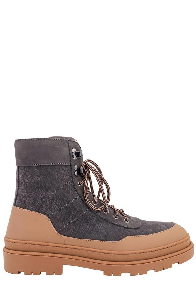Brunello Cucinelli Brunello Cucinelli Two-Toned Lace-Up Boots 1