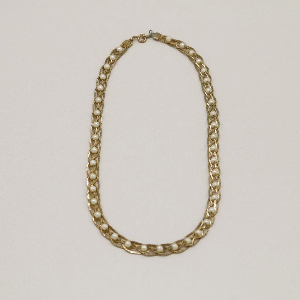 Orelia Vintage Vintage Plaited Chain 
Pearl Necklace 1