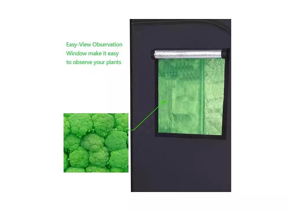 Slickblue Dismountable Hydroponic Grow Tent for Home Use with Window - Black Indoor Plant Tent 10