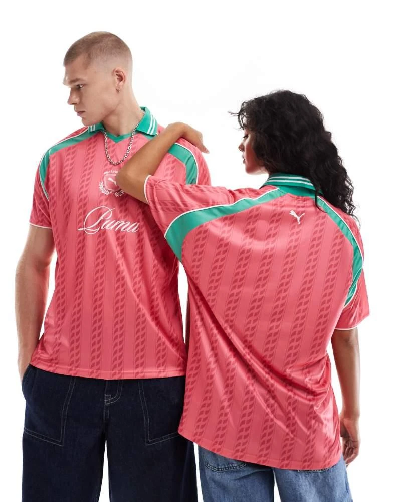 Puma Puma Archive print Football jersey in pink & green - exclusive to ASOS 4