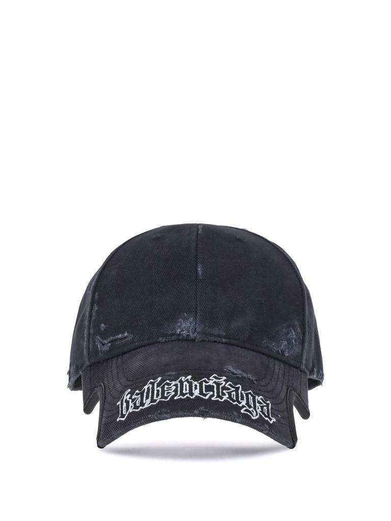 Balenciaga Balenciaga Front Piercing Faded Cap - Hats