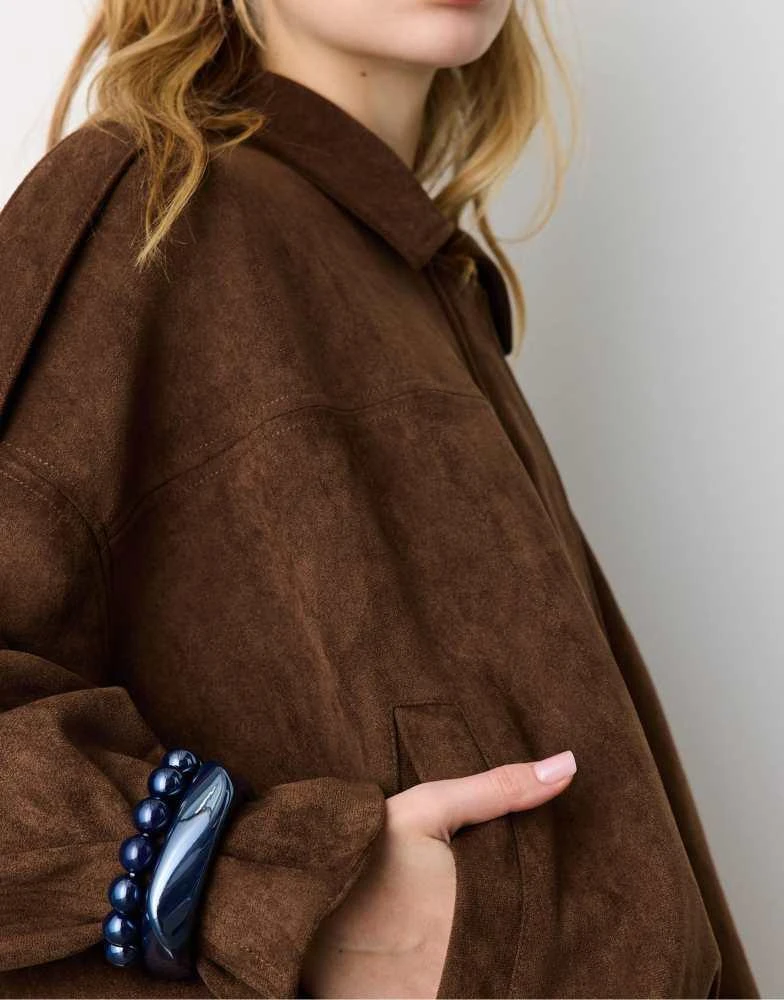 Stradivarius Stradivarius Set of 2 beaded and rigid bracelets in electric blue 2