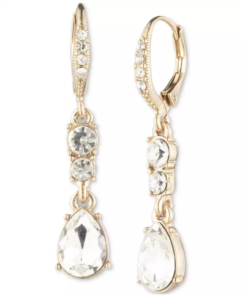 Givenchy Gold-Tone Mixed Crystal Linear Drop Earrings 1