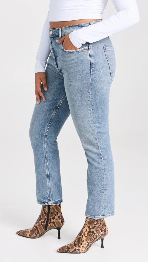 AGOLDE Riley Long High Rise Straight Jeans 9