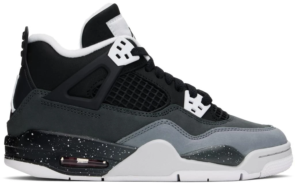 Jordan Big Kids Black Air Jordan 4 Retro Sneakers 1